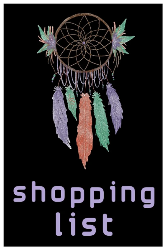 SHOPPING LIST: My Shopping List Becomes True, For Shopping and To Do Lists , Food and Shit Notebook , 6 x 9 inches , 110 Pages Notebook, Dreamcatcher, Notebook for Women