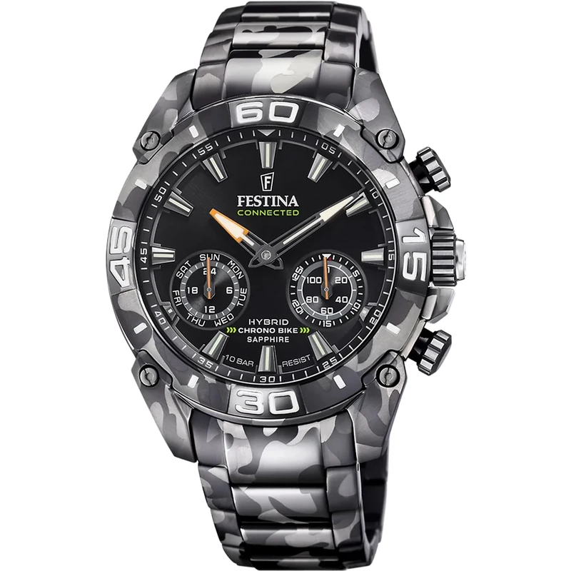 Festina Men's Watch F20545/1 Connected Stainless Steel Case 316l Stainless Steel Strap 316l Black, Not Applicable, Bracelet - Image 1