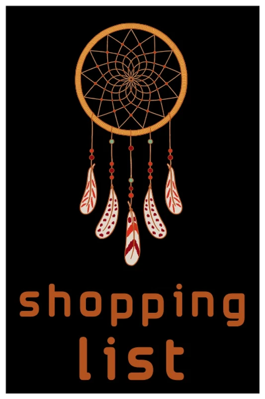 SHOPPING LIST: My Shopping List Becomes True, For Shopping and To Do Lists , Food and Shit Notebook , 6 x 9 inches , 110 Pages Notebook, Dreamcatcher, Notebook for Women