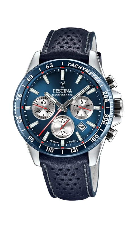 Festina Chronograph Watch with Leather Strap F20561/2