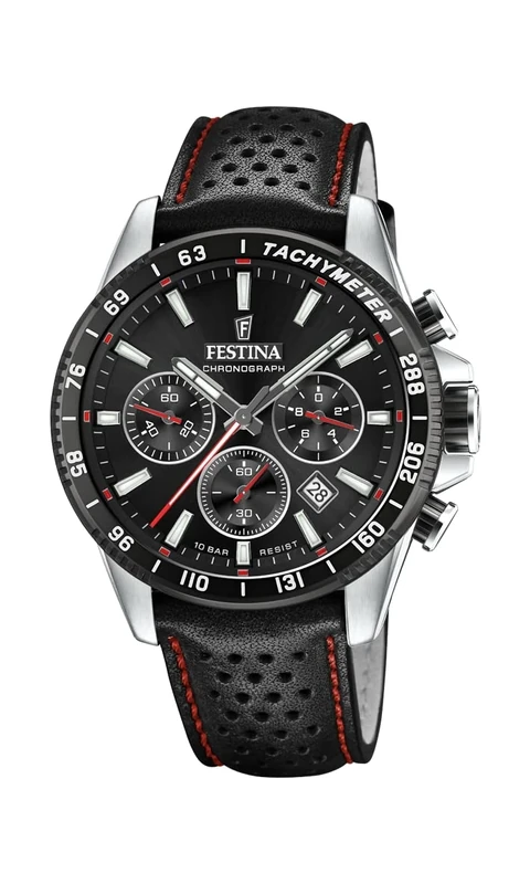 Festina Chronograph Watch with Leather Strap F20561/4