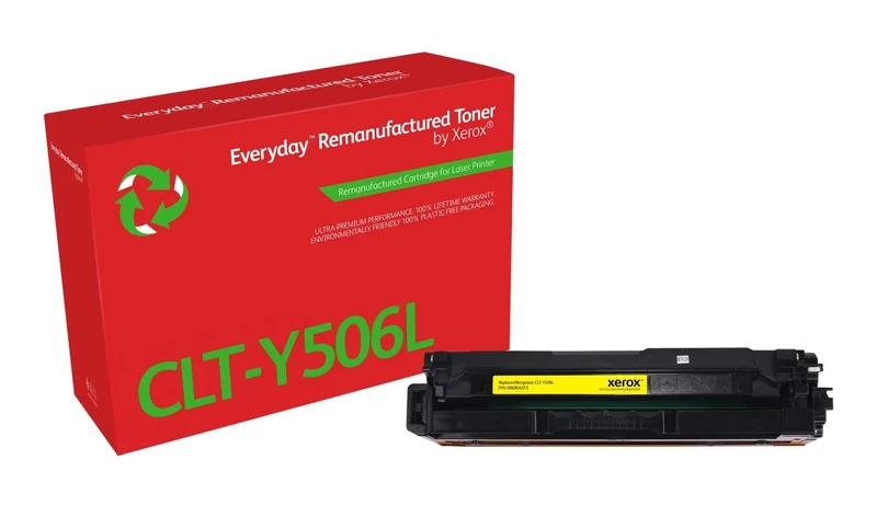 Everyday by Xerox Compatible Samsung CLTY506L Yellow Toner, High Capacity, Remanufactured, CLT-Y506L