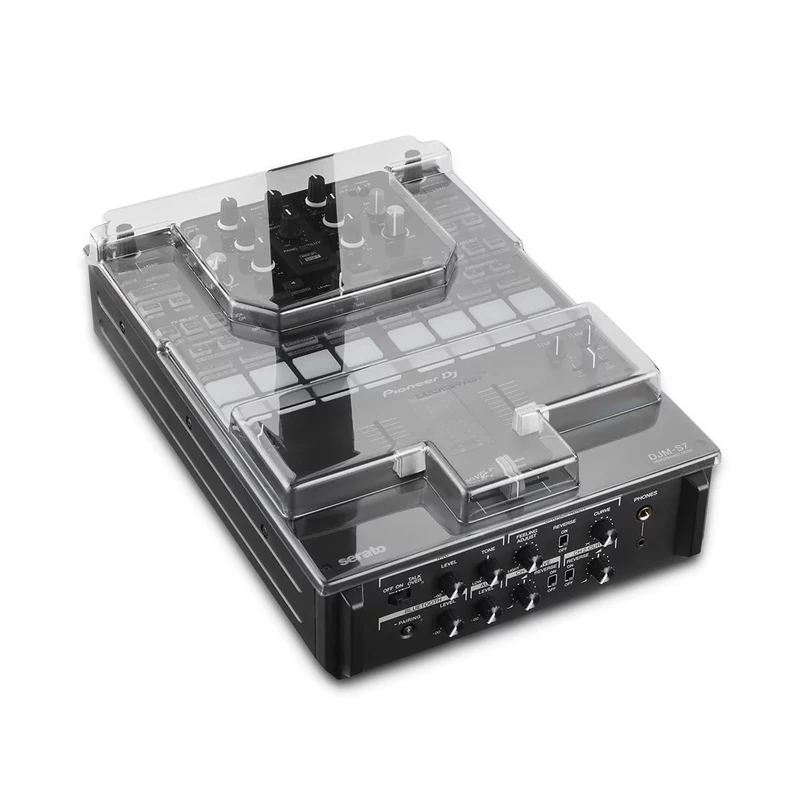 Decksaver Cover for Pioneer DJ DJM-S7 - Super-Durable Polycarbonate Protective lid in Smoked Clear Colour, Made in The UK - The DJs' Choice for Unbeatable Protection