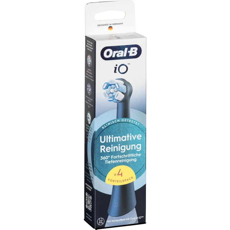 Oral-B iO Ultimate Cleaning - Original Replacement Toothbrush Heads for Oral-B iO Electric Toothbrushes - Brush Heads, Toothbrush Attachment, Replacement Brushes, Advanced Deep Cleaning - Black, Pack