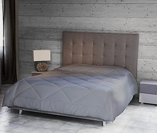 Homemania Pearl Quilt Solid Colour Double Winter for Bed Microfibre Grey 260 x 250 cm - Image 1