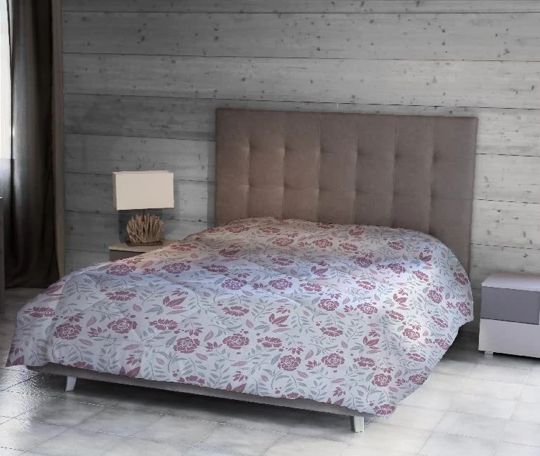 Homemania 14832 Juliet-Natura, Double, Winter Quilt, White, Pink, Grey Microfibre, 260 x 250 cm