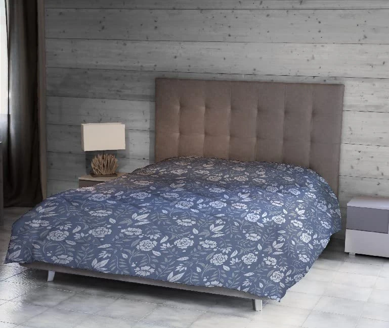 Homemania 14795 Helen-Natura, Single, Winter Quilt, Blue, White, Grey, Microfibre, 170 x 250 cm