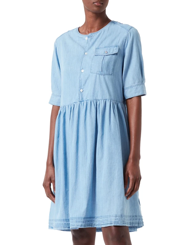 REPLAY Women's W9754 .000.54E 24C Dress, 10 Blue Denim, M