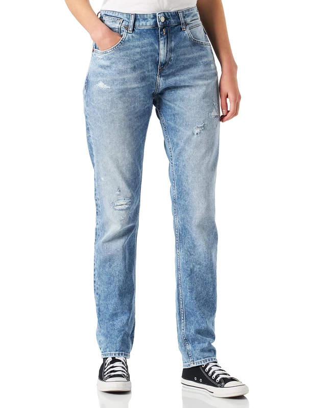 REPLAY Women's Marty Jeans, 9 Blue Denim, 27W / 32L