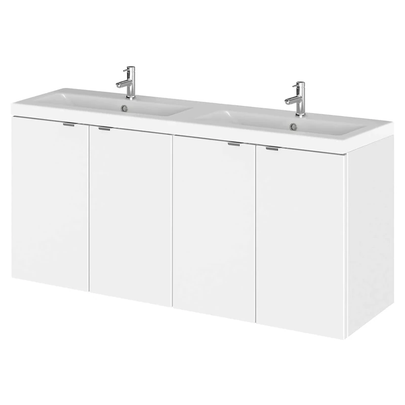 Hudson Reed CBI133A Fusion 4-Door Hung Vanity - Double Basin 1200mm