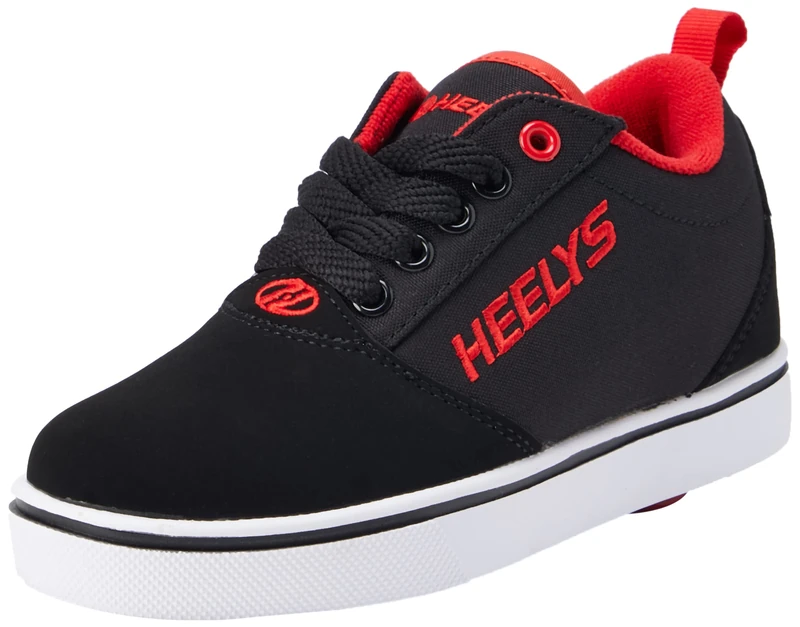 Heelys Unisex Kids Hly-b1w-6233 Wheeled Heel Shoe, Black Red Nubuck, 12 UK Child