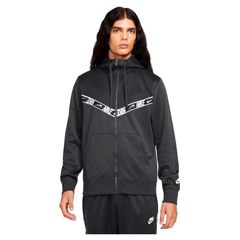Nike Repeat Pk Fz Hoodie DK Smoke Grey/Off Noir/White M - Image 1