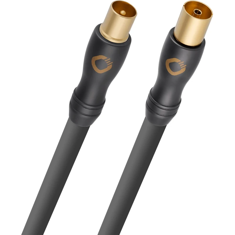 OEHLBACH 2m Anthracite Coaxial Antenna Cable for TV, Radio, Cable TV, HDTV, 4K UltraHD