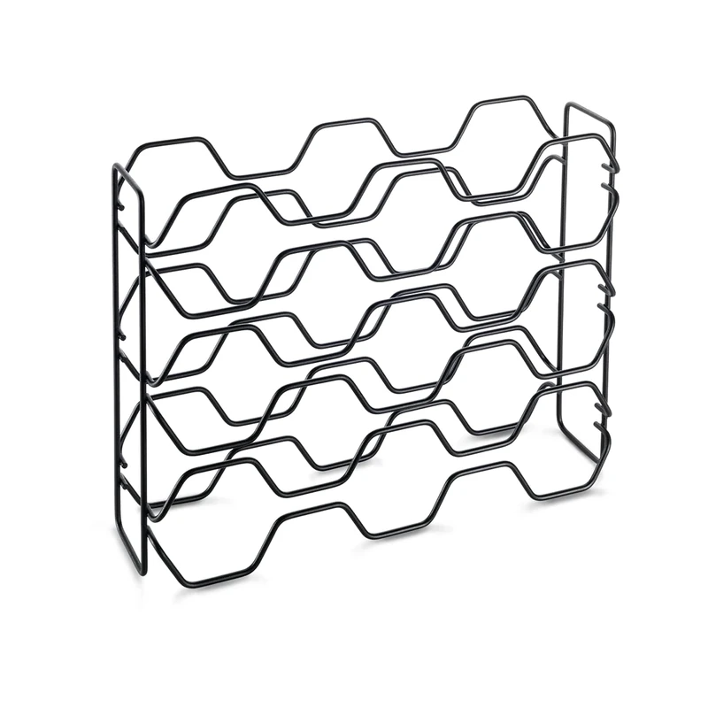 Metaltex Bottle rack 15 seats, Black, 43x12x34 cm