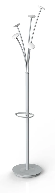 Alba - Coat rack - Grey and white design - Base diameter 35 cm - H 187 cm - Tube: diameter 38 mm - ABS - 5 large hooks