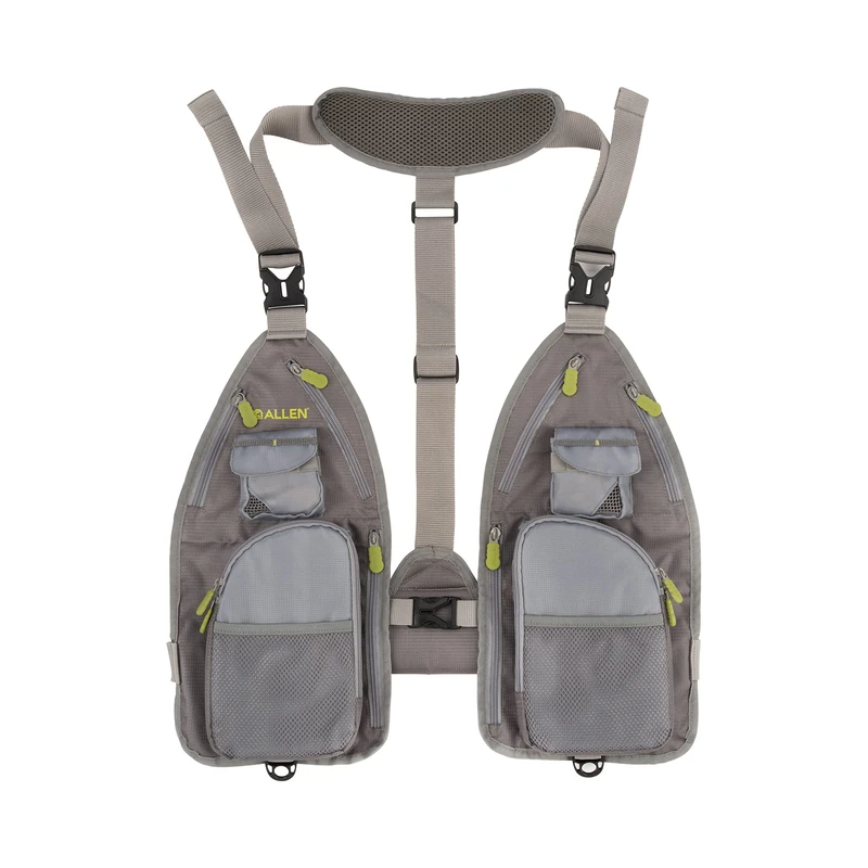 Allen Company Ultra-Light Gallatin Strap Pack Fishing Vest, Fits up to 4 Tackle/Fly Boxes, 14 Accessory Pockets