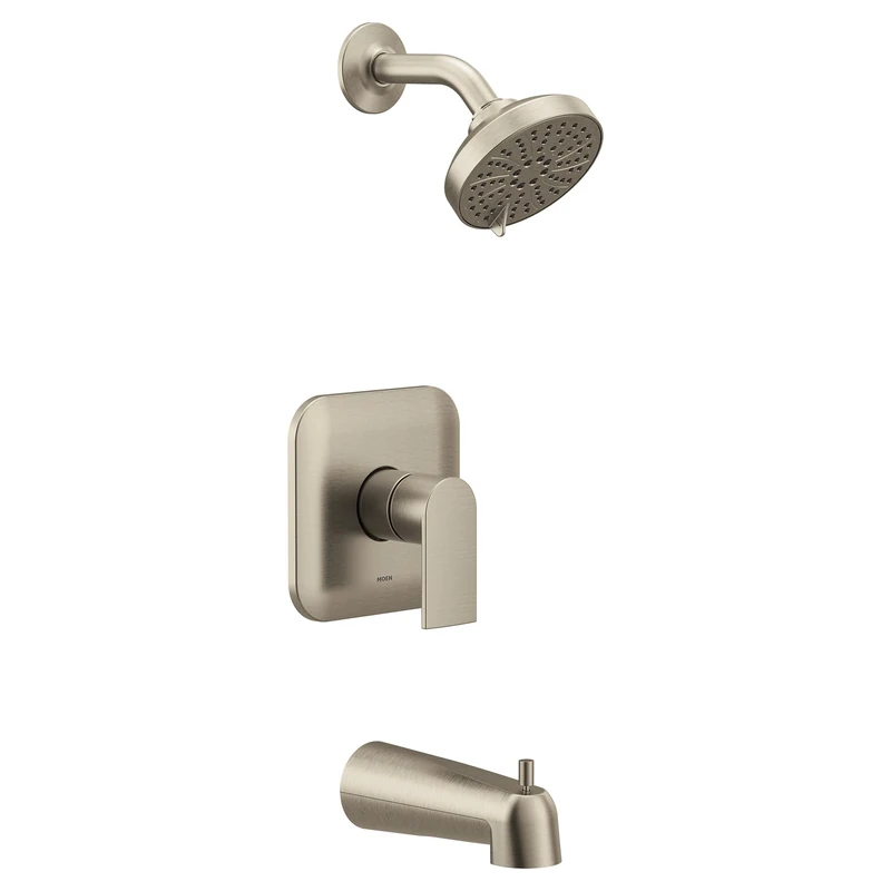 Moen UT2473EPBN Genta M-CORE 3-Series 1-Handle Tub and Shower Trim Kit, Valve Required, Brushed Nickel