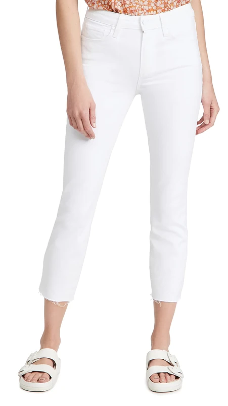 Paige Women's Cindy Crop Jeans, Crisp White, 27 Regular - Image 1