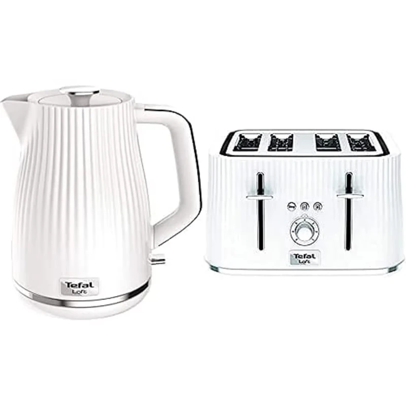Tefal Loft KO250840 Kettle & Toaster TT760840, White