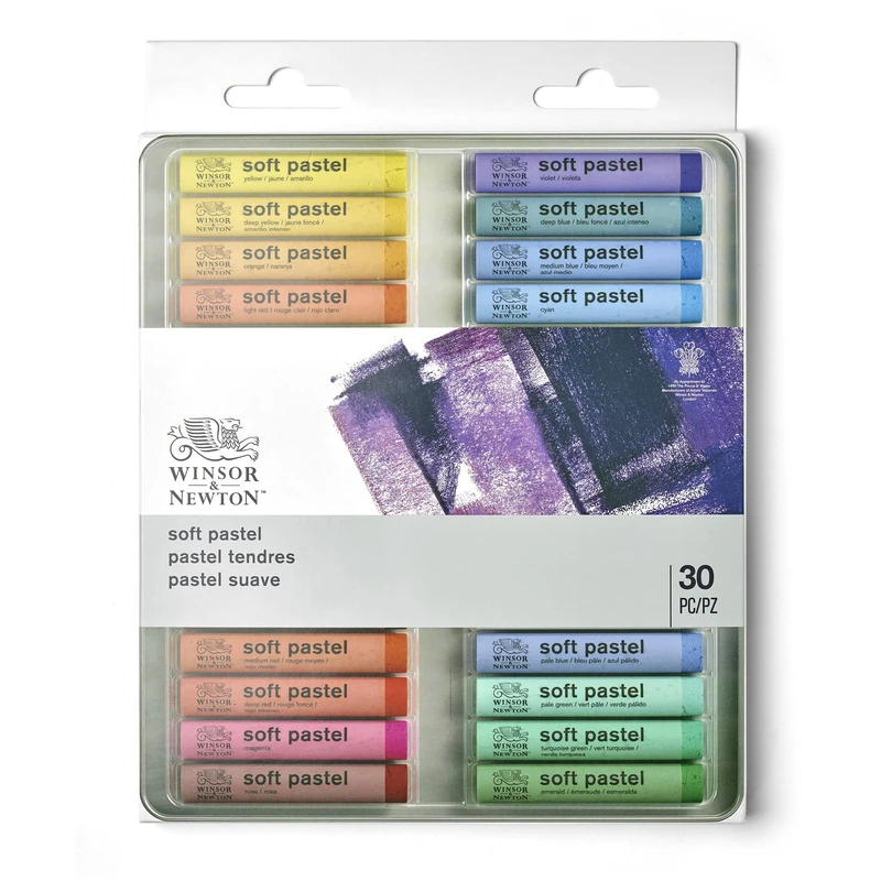 Winsor & Newton 1790002 Artist Soft Pastels, Soft Pastels for Easy Application and Blending, Vibrant Colours, 30 Colours