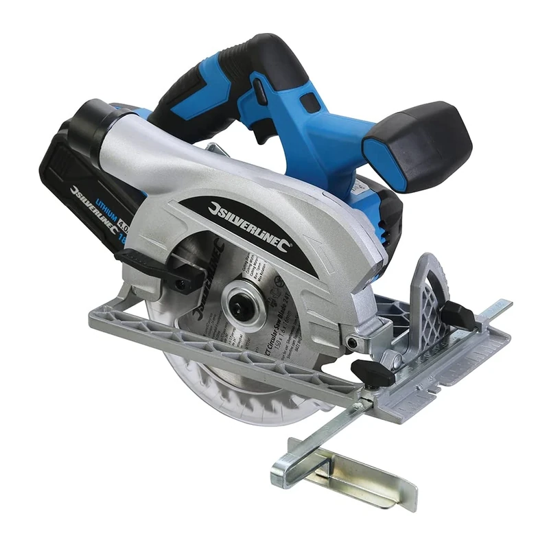 Silverline 991471 18V Circular Saw 1 x 4Ah 1 x 4.0Ah Li-Ion Battery, 240 V, Blue - Image 1
