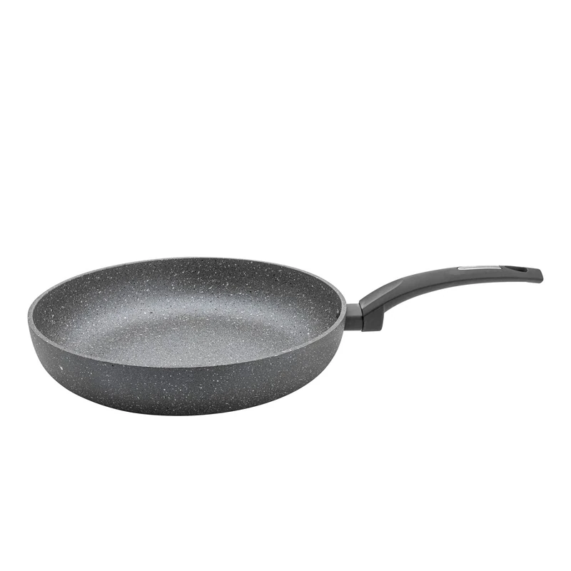 FLORINA - Lava Stone Aluminium Frying Pan | 30 cm Diameter | Deep Pan Induction | Non-Stick Coating Universal Pan | Suitable for Induction Hobs, Gas Hobs and Electric Hobs (Grey)