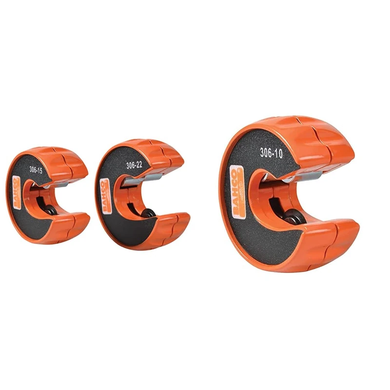 Bahco BAH306PACK Pipe Cutters, Orange, 15mm & 22mm & 306-10 Pipe Slice Tube Cutter