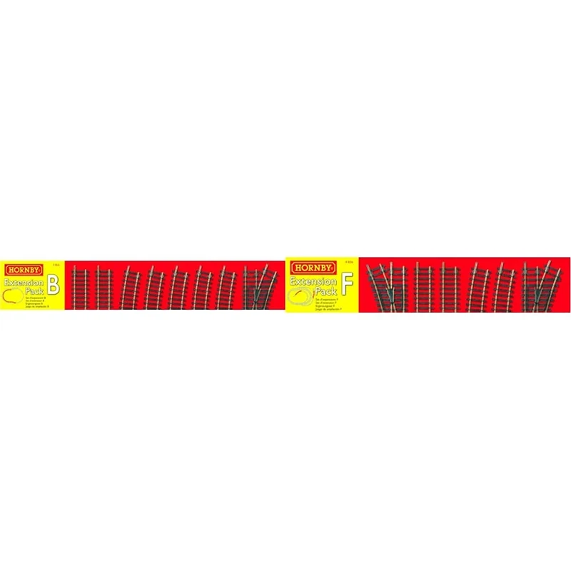 Hornby R8222 00 Gauge Track Extension Pack B & R8226 Gauge Track Extension Pack F