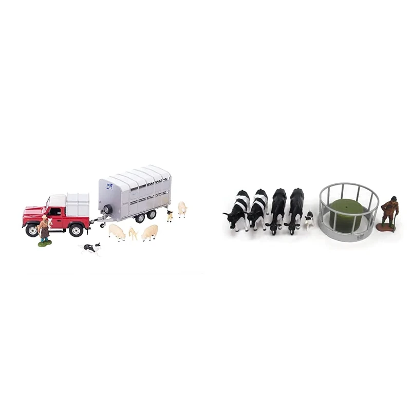 Britains 1:32 Sheep Farm Playset - Collectable Farm Animals for Toddler, Includes Cattle Feeder, Suitable for Collectors & Children from 3 Years Old & 1:32 Scale