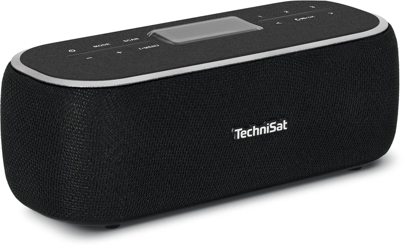 TechniSat DIGITRADIO BT 1 Portable Bluetooth Speaker with DAB+ Digital Radio (FM, Clock, Alarm Timer, Favourite Memory, Hands-Free Function, AUX-in, Direct Dial Buttons, Battery, 6 Watt) Black