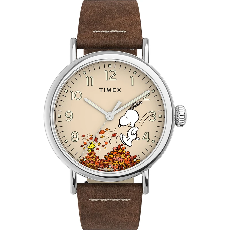 Timex Men's Waterbury 40mm Watch - Silver-Tone Case with Cream Dial and Tan Leather Strap TW2U86200