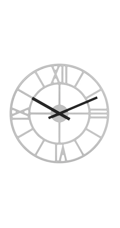 Hermle Wall Clock, Wood, Silver, Diameter 70 cm