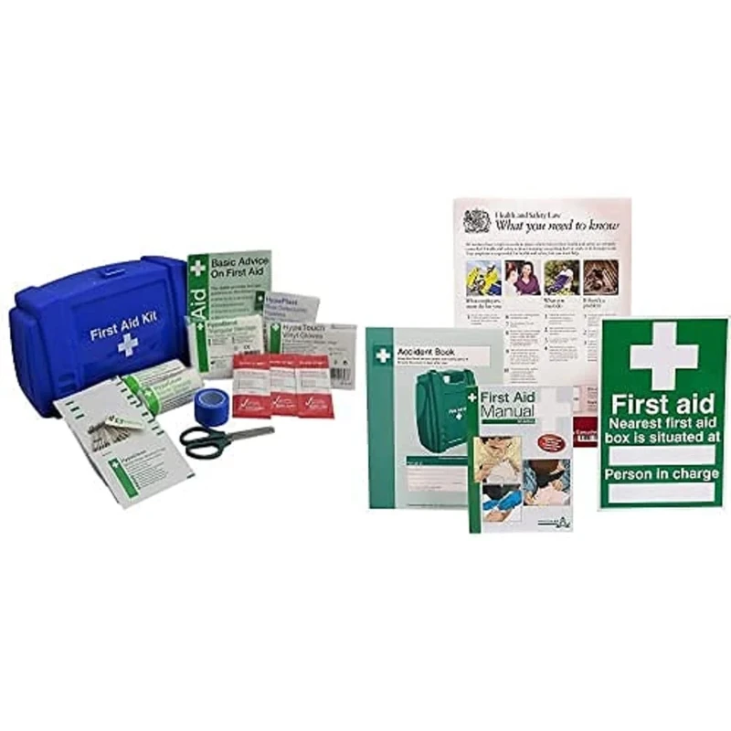 Evolution Bar/Kiosk Catering First Aid Kit (Blue) with HSE Compliance Supersize Kit Bundle