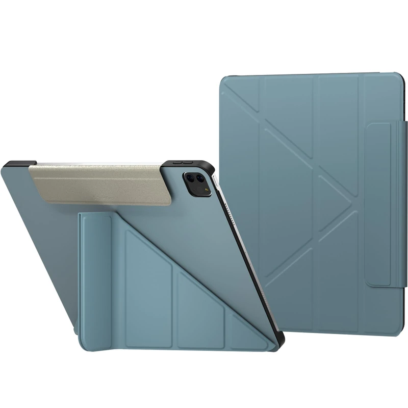 SWITCHEASY Origami iPad Case for 2024-2025 iPad Air 11 (M2/M3)/ iPad Pro 11" 2022-2018 & Air 10.9" 2022-2020 with Multi-Angle Stand - Exquisite Blue