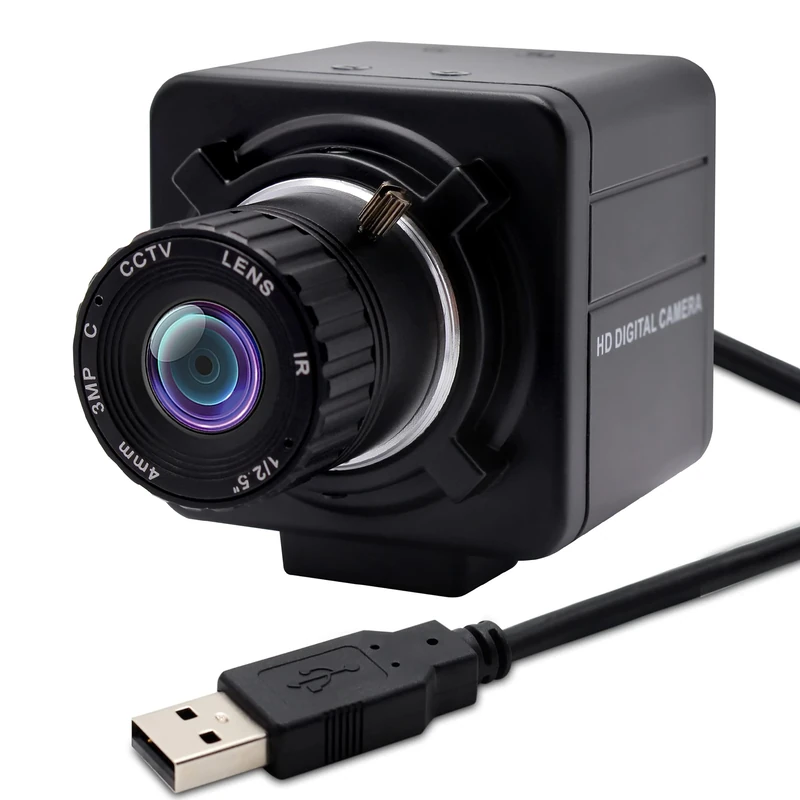 Svpro 1080P USB with Camera 4mm Fixed Lens Manual Focus Webcam USB Surveillance Cameras with Sony IMX322 Sensor Low Lux Camera H.264 Compressing