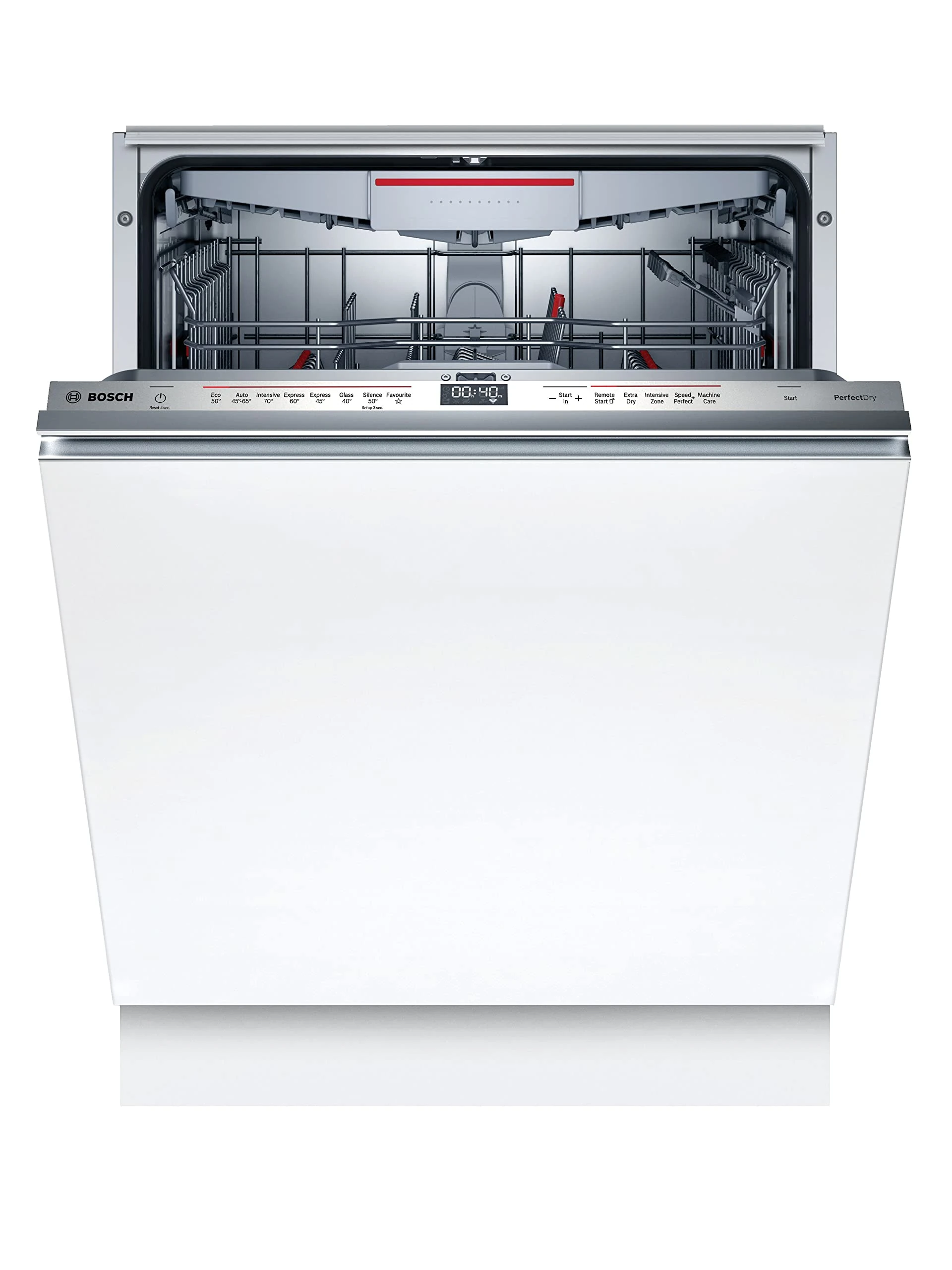 Bosch SMD6ZCX60G Serie 6, Fully-integrated Dishwasher with HomeConnect, PerfectDry, VarioDrawer, TimeLight & Extra Clean Zone, 13 place setting, 60 cm