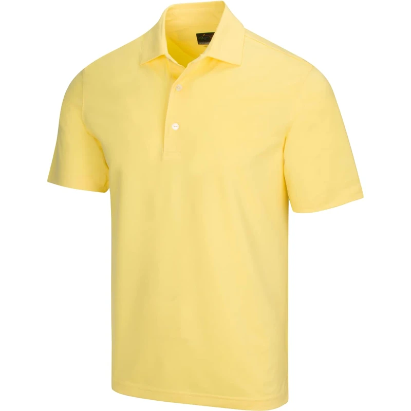 Greg Norman Men's Freedom Micro Pique Polo, Yellow, Medium - Image 1