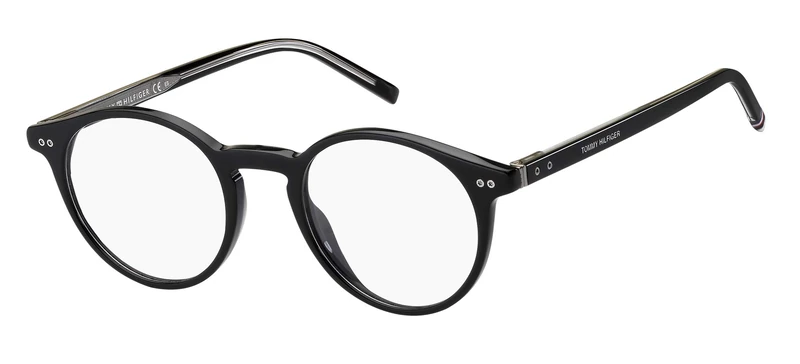 Tommy Hilfiger Th 1813 807/21 BLACK Eyewear Men's Acetate, Standard, 49