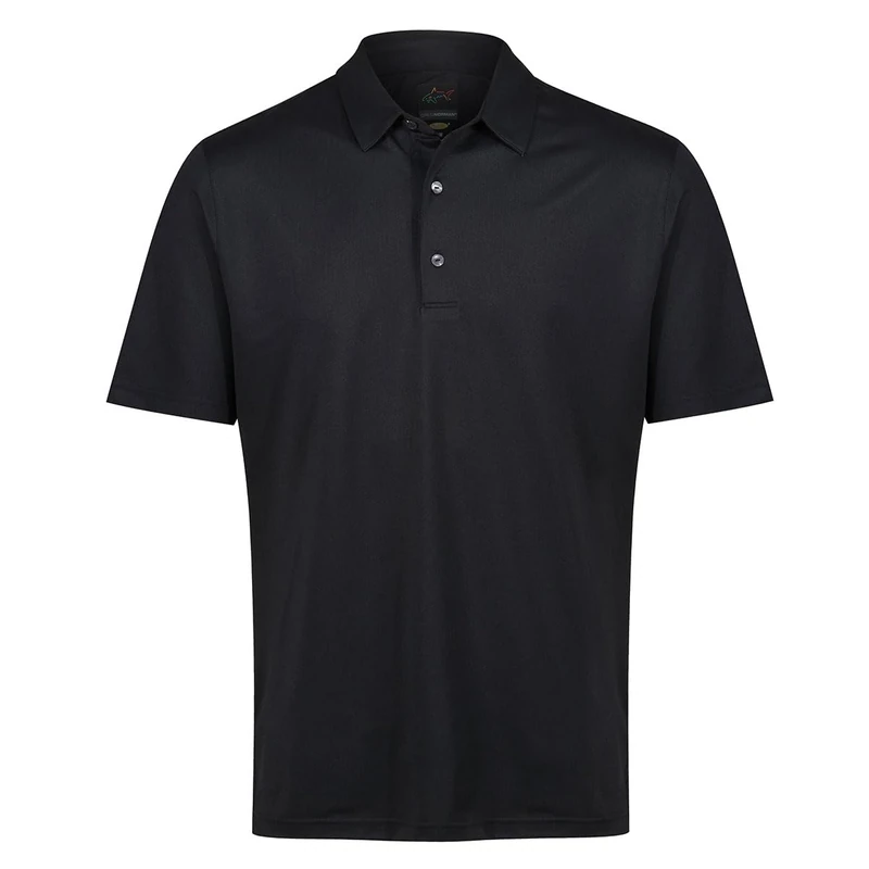Greg Norman Men's Freedom Micro Pique Polo Golf Shirt, Black, 3XL - Image 1