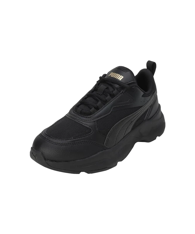 PUMA Womens Cassia Sneaker, Puma Black Puma Black Puma Team Gold, 6.5 UK - Image 1