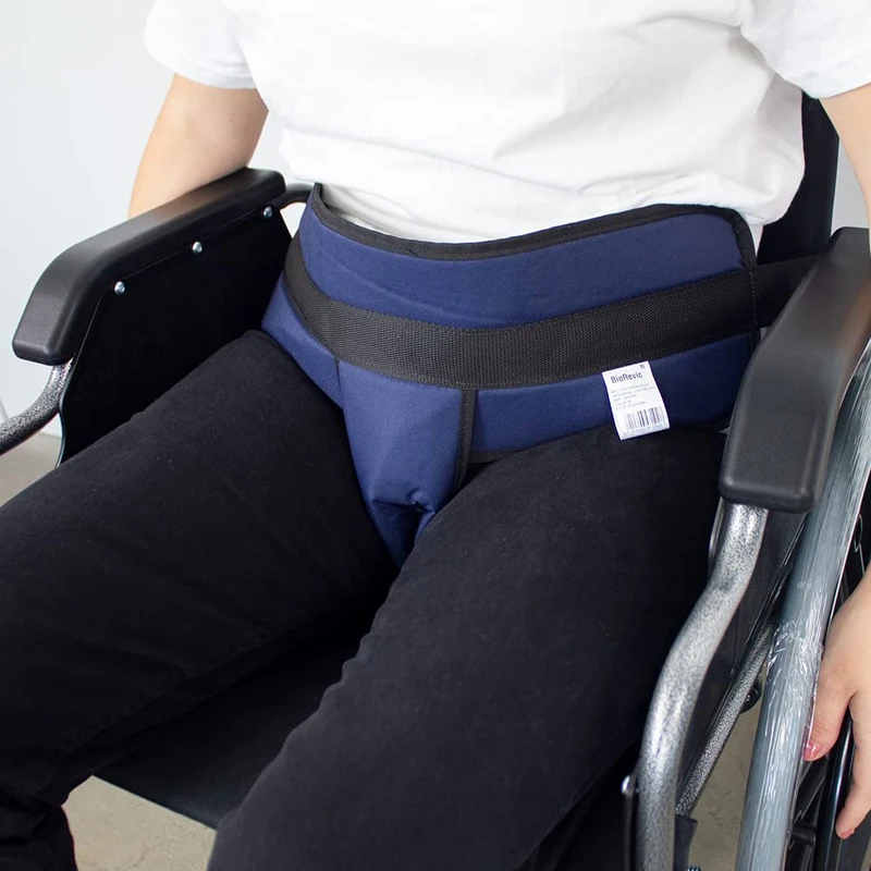 Mobiclinic, European Brand Padded Pelvic Support Belt, Wheelchair Belt for Sofa, Clip Closure, Adjustable, Size L, 90-200cm