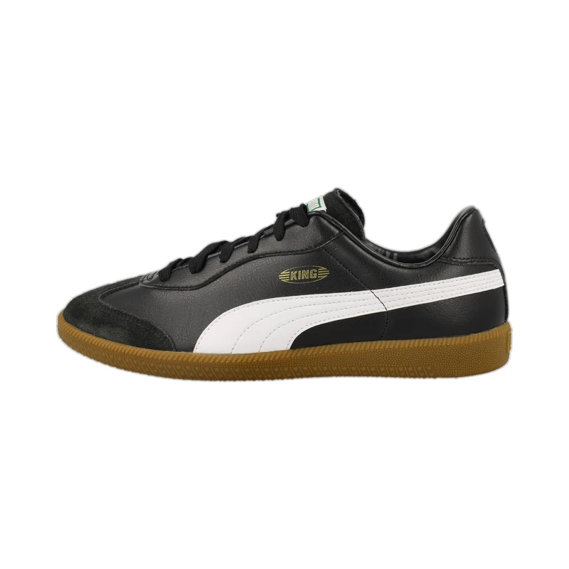 PUMA Unisex King 21 It Soccer Shoe, Puma Black Puma White Gum, 6.5 UK