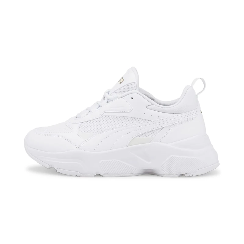 Puma Women Cassia Sneakers, Puma White-Puma White-Puma Team Gold, 8 UK