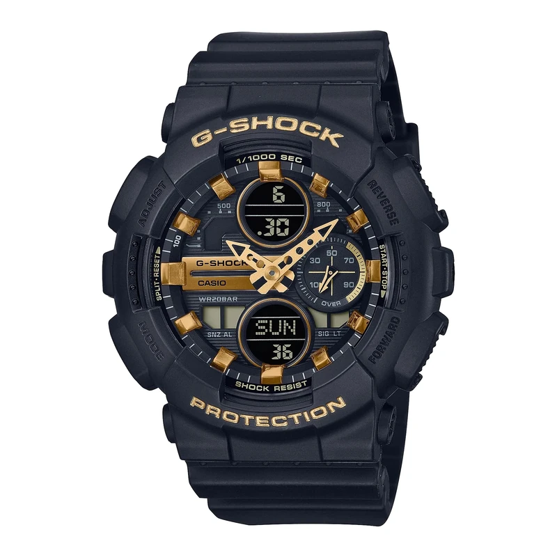Casio Unisex 49.00mm Quartz Watch with Black Analogue - Digital dial and Black Plastic/Resin Strap Strap GMA-S140M-1AER
