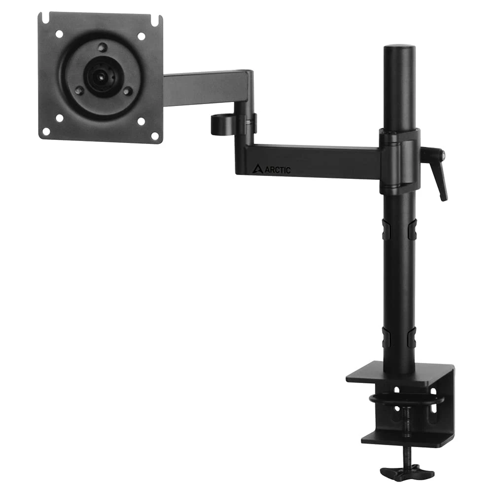 ARCTIC X1 - Monitor arm for one monitor, Monitor stand for up to 40"/43" Ultrawide, up to 10 kg/22 Ibs, Tiltable, Swivelable, Height adjustable, VESA 75x75/100x100 - Black