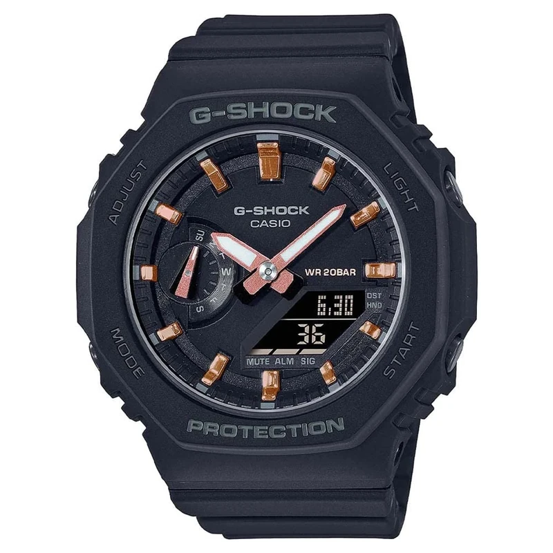 Casio G-Shock Unisex Quartz Watch with Analogue-Digital Display, Bluetooth Connectivity, Stopwatch, World Time, 20 Bar Water Resistance, Black Resin Strap, 46 mm