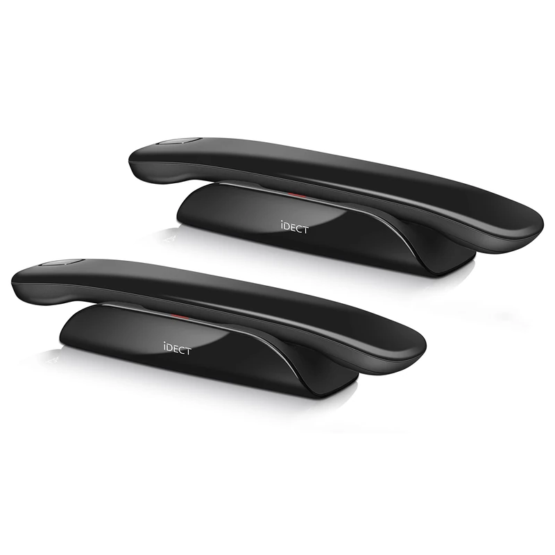 iDECT Loop Lite Plus Twin, Call Blocker, DECT, Cordless Designer Home Phone, Built-in 25 Minute Answering Machine, Caller ID, Black