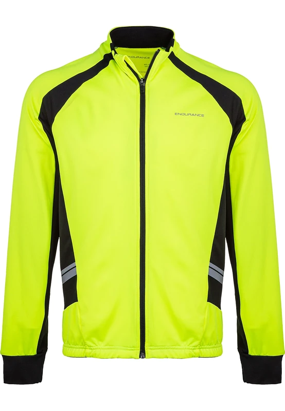 Endurance Verner M Men's Cycling Jacket with Reflective Elements, Safety yellow, S - Image 1