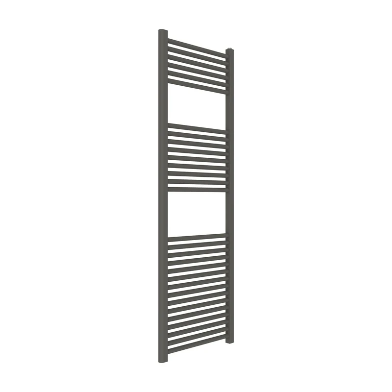 ERCOS Heated Towel Rail Bathroom Radiator Dimensions 500 x 1500 mm Matt Quartz Radiator, 1/2 Inch Connections Supplied with Mounting Kit