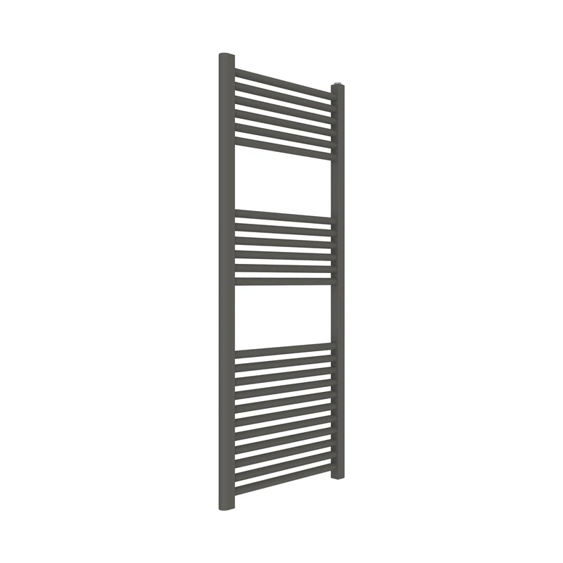 ERCOS Heated Towel Rail Bathroom Radiator Dimensions 500 x 1200 mm Matt Quartz Radiator, 1/2 Inch Connections Supplied with Mounting Kit - Image 1